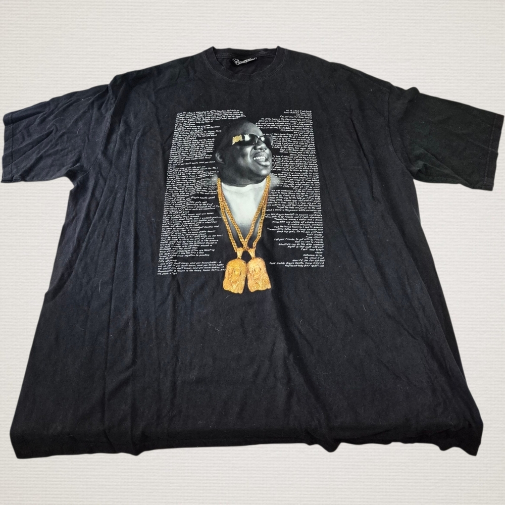 2005 Brooklyn Mint Notorious BIG Juicy Lyrics T Shirt Black Size 5XL